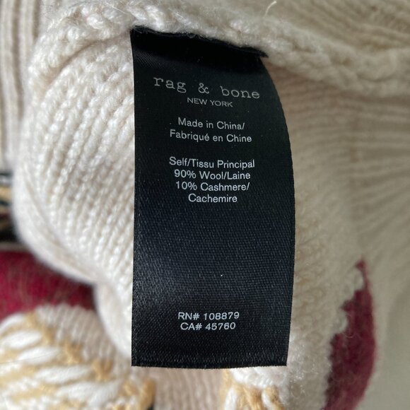 ❌SOLD❌ rag & bone Annalise Wool-Cashmere Blend Crew Sweater size XS (oversized) - Picture 4 of 8